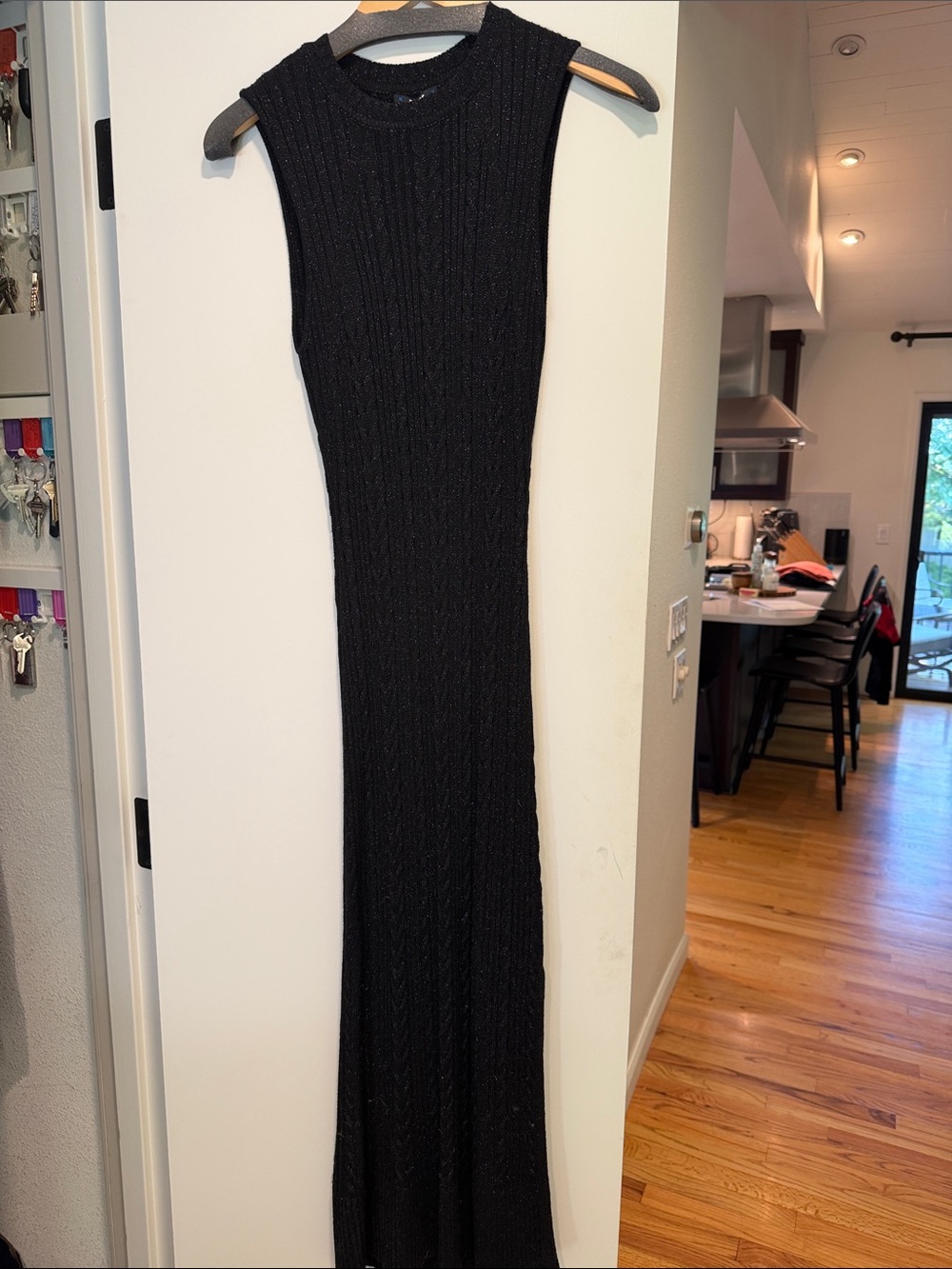 PAIGE Black Sleeveless Ribbed Maxi Dress Marium NWT size Small
